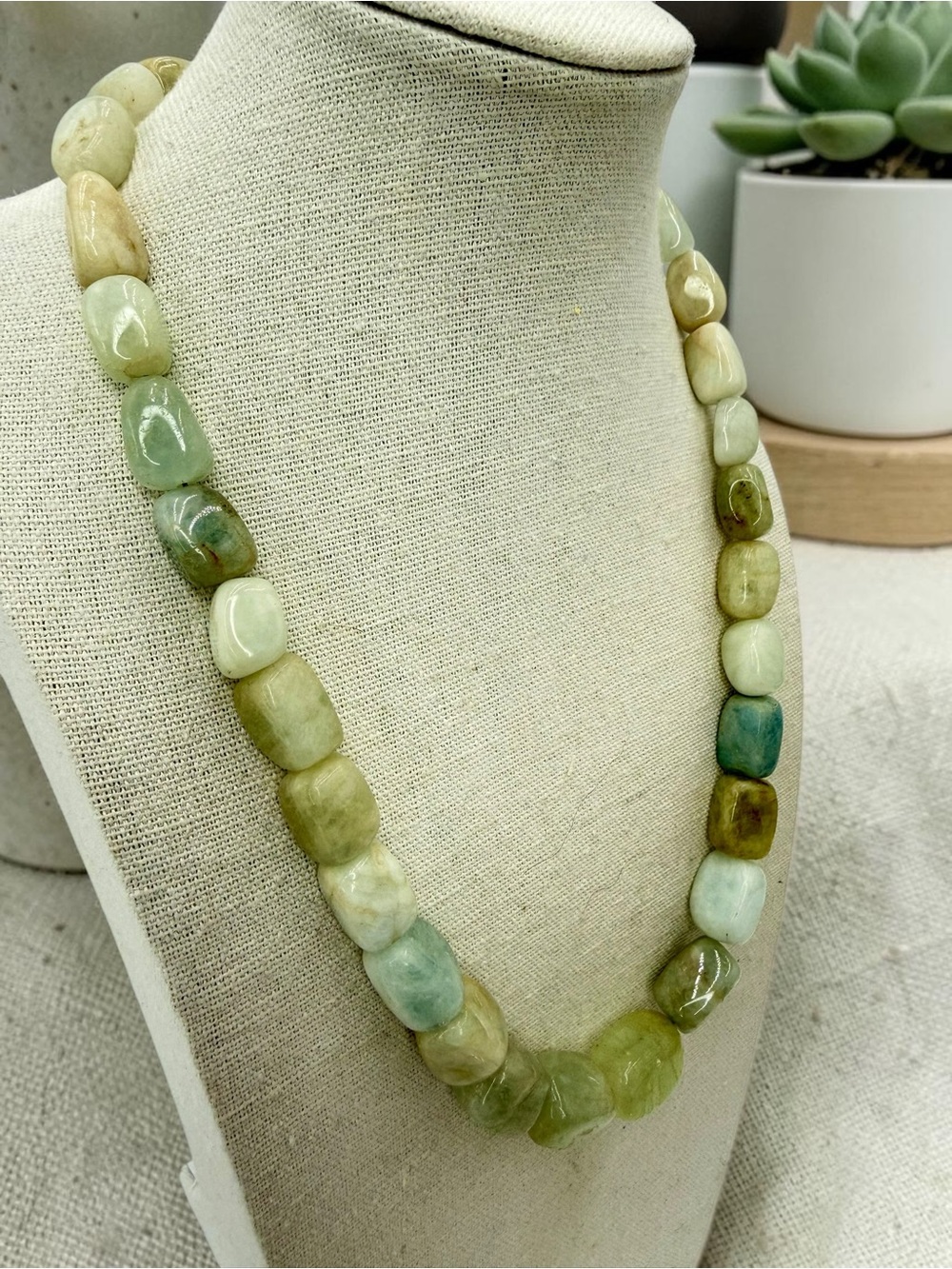 Jay King DTR Aquamarine Nugget Necklace Sterling 18-20” Blue Green Chunky Stones - Picture 3 of 17